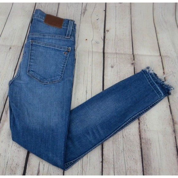 MADEWELL Women's 10"‎ High Rise Drop Step Hem Skinny Jeans SIZE 24 - Picture 2 of 8